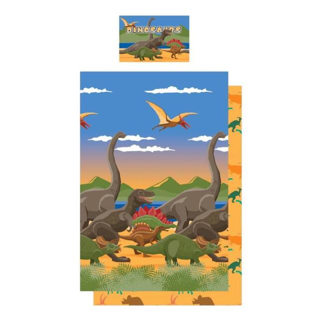 Floso Dino Herd Reversible Duvet Set - Size: Single - image 1