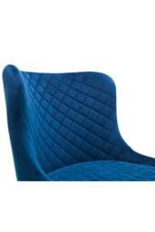 Julian Bowen Luxe Diamond Quilted Upholstered Bar Stool in Blue - thumbnail 5