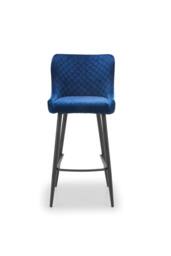 Julian Bowen Luxe Diamond Quilted Upholstered Bar Stool in Blue - thumbnail 4