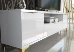 Creative Furniture Goldline Gloss TV Unit 200cm - Sleek Full-Gloss Design in White or Black - thumbnail 3