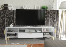 Creative Furniture Goldline Gloss TV Unit 200cm - Sleek Full-Gloss Design in White or Black - thumbnail 5
