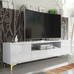 Creative Furniture Goldline Gloss TV Unit 200cm - Sleek Full-Gloss Design in White or Black