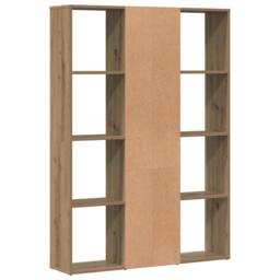 Berkfield Home Room Divider/Book Cabinet Artisan Oak 100x24x140 cm Engineered Wood in Brown - Size: 100 x 24 x 140 cm - thumbnail 7