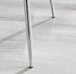 FurnitureboxUK Novara Round Glass Dining Table & 4 Nora Silver Leg Chairs in Cream - thumbnail 5