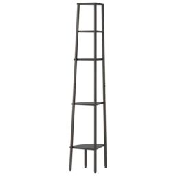 Berkfield Home 5-Tier Corner Shelf Black 45.5x31.5x180 cm - thumbnail 5
