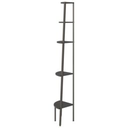 Berkfield Home 5-Tier Corner Shelf Black 45.5x31.5x180 cm - thumbnail 4
