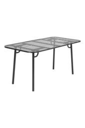 Living and Home Outdoor Garden Metal Dining Table in Black - thumbnail 6