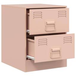 Berkfield Home Bedside Cabinets 2 pcs Pink 34.5x39x44 cm Steel - thumbnail 7