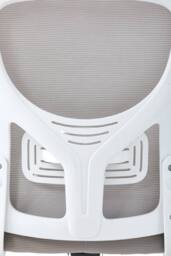 Living and Home Ergonomic Height-Adjustable Mesh Office Chair with Headrest and Flip-Up Armrests in White - thumbnail 7