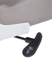 Living and Home Ergonomic Height-Adjustable Mesh Office Chair with Headrest and Flip-Up Armrests in White - thumbnail 8