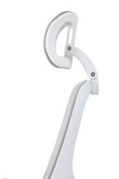 Living and Home Ergonomic Height-Adjustable Mesh Office Chair with Headrest and Flip-Up Armrests in White - thumbnail 6