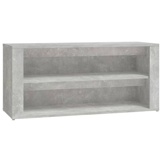 Berkfield Home Shoe Rack Concrete Grey 100x35x45 cm Engineered Wood - Size: 100 x 35 x 45 cm - image 1