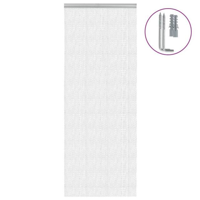 Berkfield Home Chain Door Fly Screen 80x201 cm Aluminium in Silver - image 1
