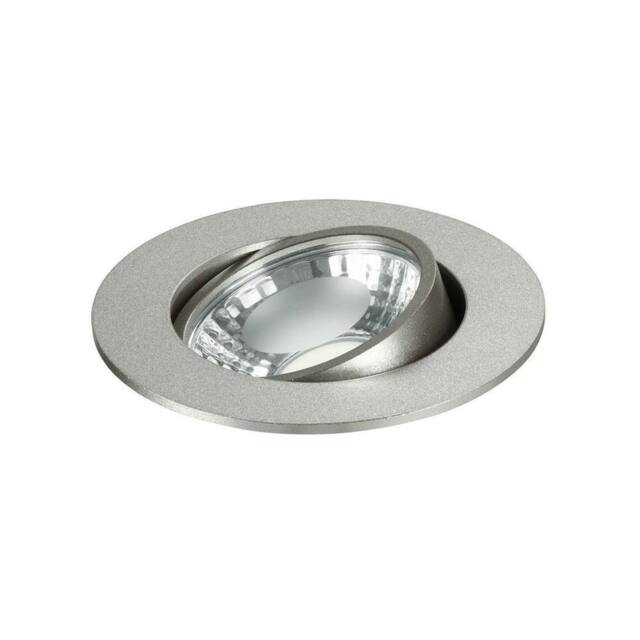Netlighting ORIONE LED Recessed Adjustable Downlight Nickel 380lm 4000K 8.7x5.7cm in Grey - Size: 8.7x5.7 cm