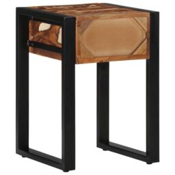 Berkfield Home Side Table Multicolour 35x35x50 cm Solid Wood Reclaimed - Size: 35 x 35 x 50 cm - thumbnail 5