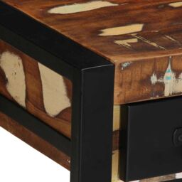 Berkfield Home Side Table Multicolour 35x35x50 cm Solid Wood Reclaimed - Size: 35 x 35 x 50 cm - thumbnail 6