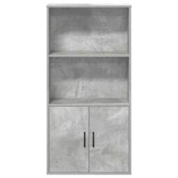 Berkfield Home Durable Bookcase Concrete Grey 60x24x120 cm Engineered Wood - Size: 60 x 24 x 120 cm - thumbnail 4