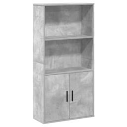 Berkfield Home Durable Bookcase Concrete Grey 60x24x120 cm Engineered Wood - Size: 60 x 24 x 120 cm - thumbnail 3