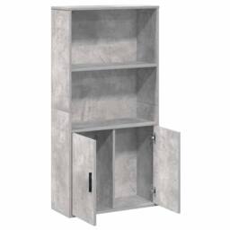 Berkfield Home Durable Bookcase Concrete Grey 60x24x120 cm Engineered Wood - Size: 60 x 24 x 120 cm - thumbnail 7