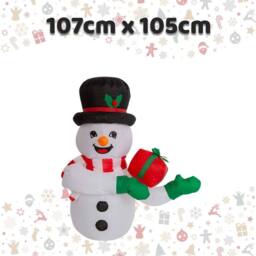 VFM e-Store Christmas Snowman Inflatable Outdoor Decoration White - thumbnail 2