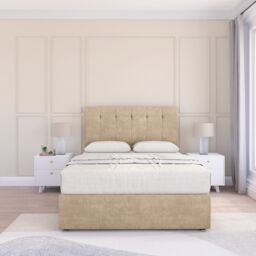"Sloomy Highbury Coniston Bed Set With 2 Drawers, Mattress & 26"" Headboard in Cream - Size: King" - thumbnail 2
