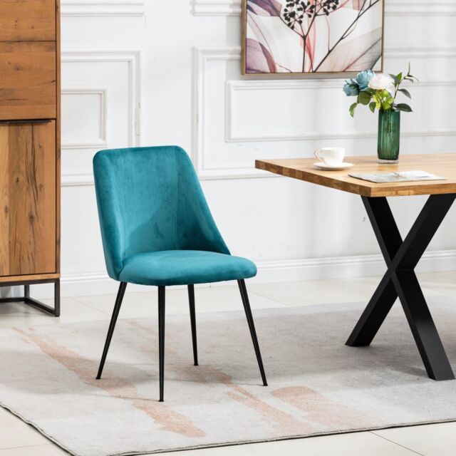 Artemis Home Morandi Velvet Dining Chairs - Set of 2 in Teal - image 1