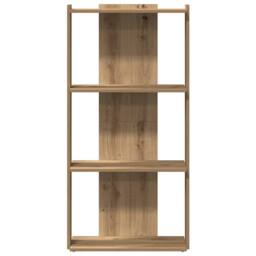 Berkfield Home Beautiful Bookcase 3-Tier Artisan Oak 60x30x120 cm Engineered Wood in Brown - Size: 60 x 30 x 120 cm - thumbnail 4