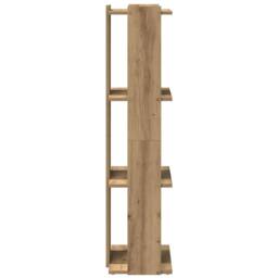Berkfield Home Beautiful Bookcase 3-Tier Artisan Oak 60x30x120 cm Engineered Wood in Brown - Size: 60 x 30 x 120 cm - thumbnail 5