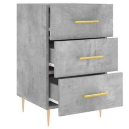 Berkfield Home Bedside Cabinet Concrete Grey 40x40x66 cm Engineered Wood - Size: 40 x 40 x 66 cm - thumbnail 7