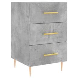 Berkfield Home Bedside Cabinet Concrete Grey 40x40x66 cm Engineered Wood - Size: 40 x 40 x 66 cm - thumbnail 1