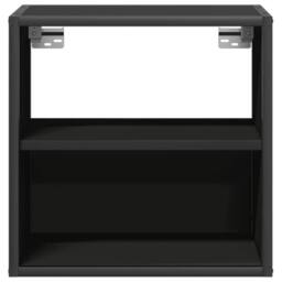 Berkfield Home Wall-mounted Bedside Cabinets 2 pcs Black 40x31x39.5 cm - thumbnail 5