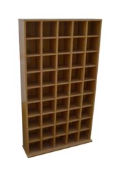 Pigeon Hole - 585 Cd Media Storage Cubby Shelves - Oak - thumbnail 1