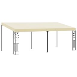 Berkfield Home Wall-mounted Gazebo 6x3x2.5 m Cream in Beige
