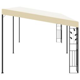 Berkfield Home Wall-mounted Gazebo 6x3x2.5 m Cream in Beige - thumbnail 3