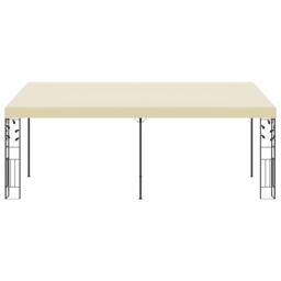 Berkfield Home Wall-mounted Gazebo 6x3x2.5 m Cream in Beige - thumbnail 2