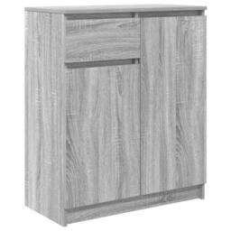 Berkfield Home Sideboard with Drawer Grey Sonoma 71x35x84 cm Engineered Wood - Size: 71 x 35 x 84 cm - thumbnail 3