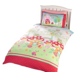 Rapport Home Enchanted Gardens Duvet Cover Set with Pillowcase in White - Size: Double - thumbnail 2