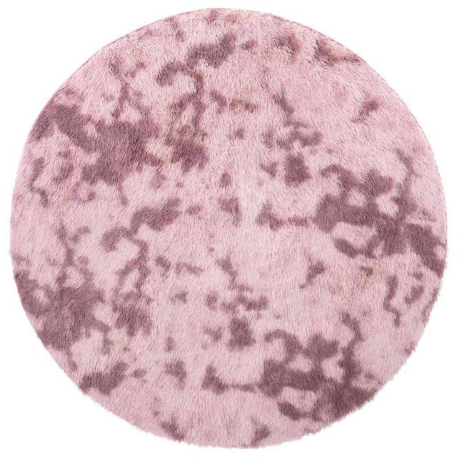 Berkfield Home Shaggy Rug High Pile NAVARRA Dusty Pink 100x100 cm Polyester - Size: Medium - image 1