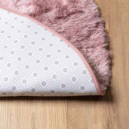 Berkfield Home Shaggy Rug High Pile NAVARRA Dusty Pink 100x100 cm Polyester - Size: Medium - thumbnail 6