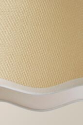 ValueLights Dutton Natural Fabric Scallop Edge Ceiling Floor Table Small Lamp Shade in White - thumbnail 5