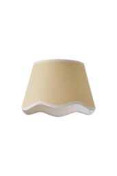 ValueLights Dutton Natural Fabric Scallop Edge Ceiling Floor Table Small Lamp Shade in White - thumbnail 6