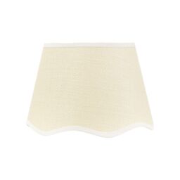 ValueLights Dutton Natural Fabric Scallop Edge Ceiling Floor Table Small Lamp Shade in White - thumbnail 2