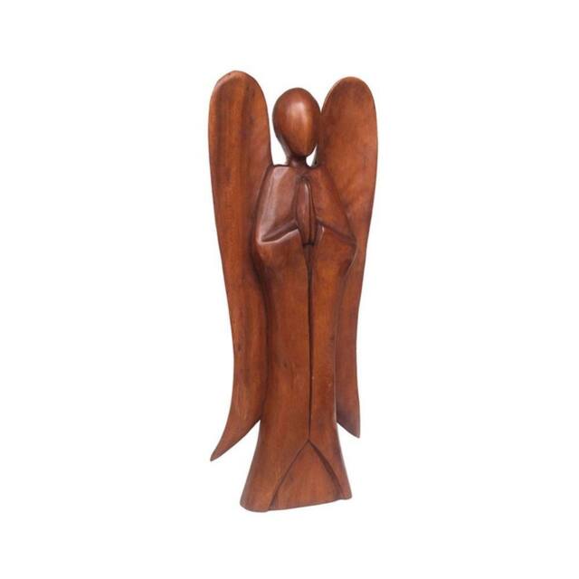 Something Different Angel Acacia Wood Statue in Natural - image 1