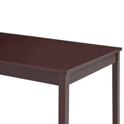 Berkfield Home Elegant Dining Table Dark Brown 180x90x73 cm Pinewood - Size: 180 x 90 x 73 cm - thumbnail 4