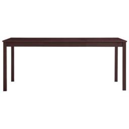 Berkfield Home Elegant Dining Table Dark Brown 180x90x73 cm Pinewood - Size: 180 x 90 x 73 cm - thumbnail 3