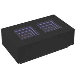 Berkfield Home Coffee Table with Infinity LED Black 116x69x40 cm - Size: 116 x 69 x 40 cm - thumbnail 3