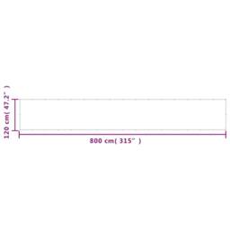 Berkfield Home Balcony Screen Taupe 120x800 cm 100% Polyester Oxford - thumbnail 6