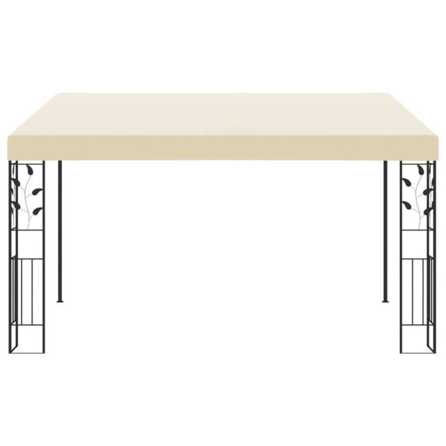 Berkfield Home Wall-mounted Gazebo 4x3x2.5 m Cream in Beige - image 1