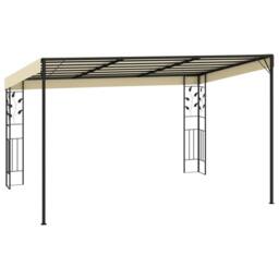 Berkfield Home Wall-mounted Gazebo 4x3x2.5 m Cream in Beige - thumbnail 3