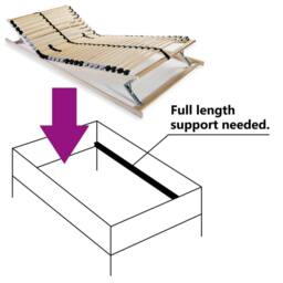 Berkfield Home Slatted Bed Base with 28 Slats 7 Zones 70x200 cm in Light Tan - thumbnail 5